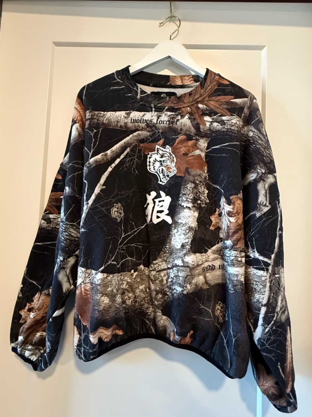 Darc Sport Camo Wolves Forever Men's Crewneck Sweater